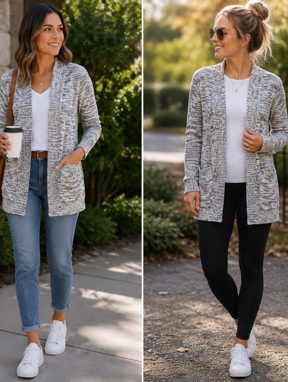 EXPRESS Gray Open-Front Cardigan Sweater 🩶